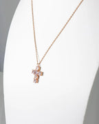 Collana croce con punti luce
