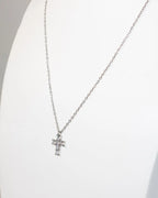 Collana croce con punti luce