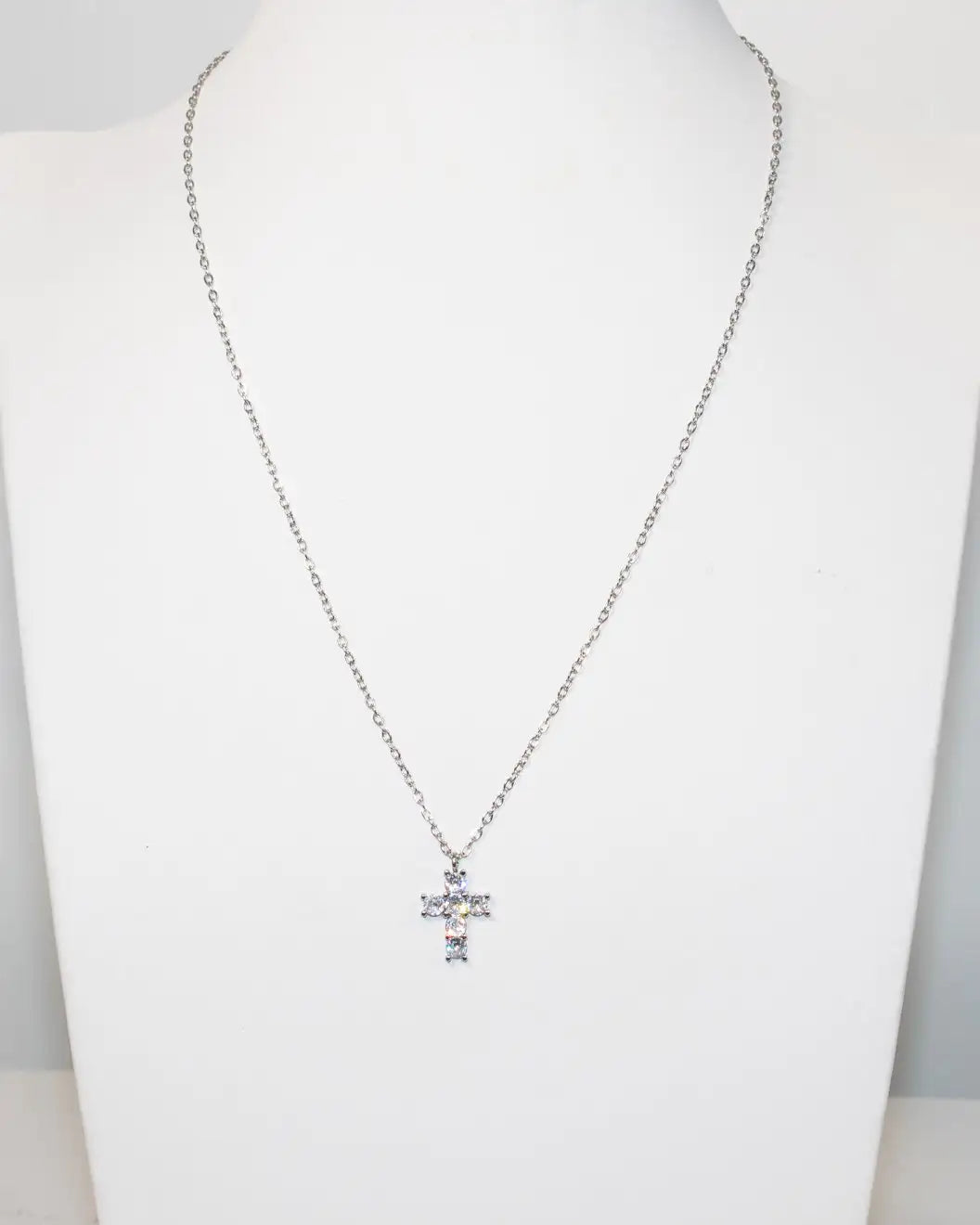 Collana croce con punti luce