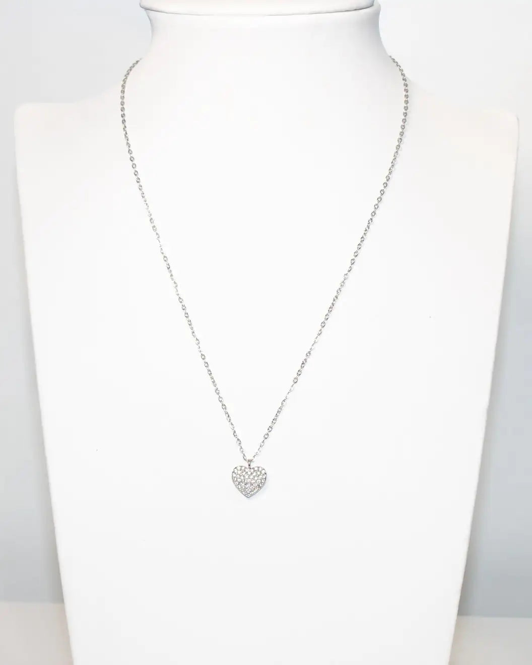 Collana cuore brillantini