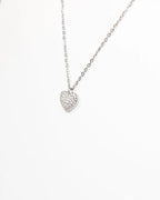 Collana cuore brillantini