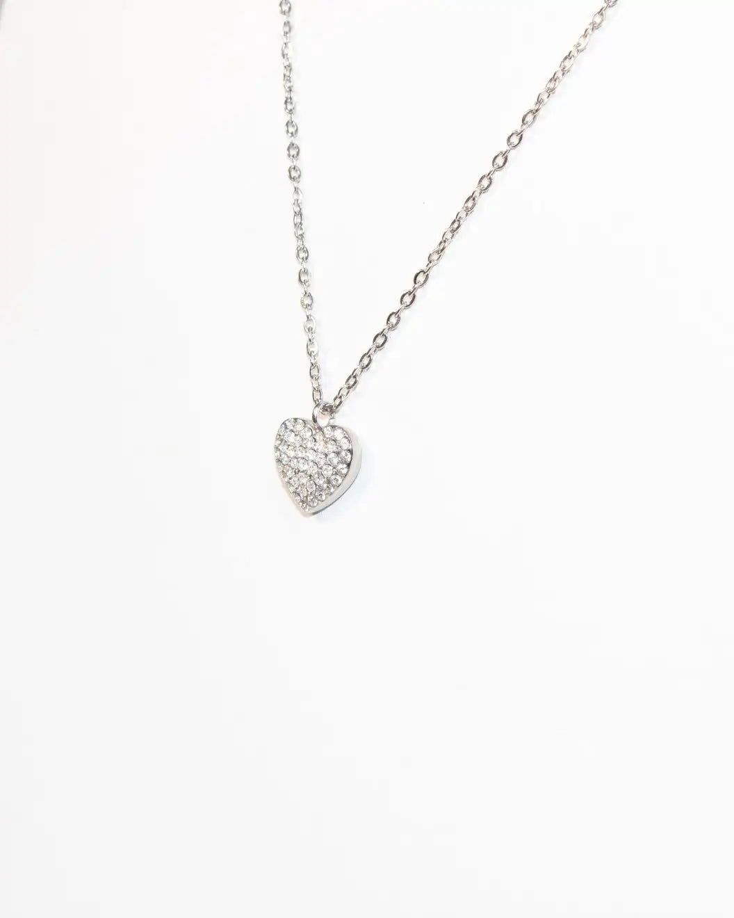 Collana cuore brillantini
