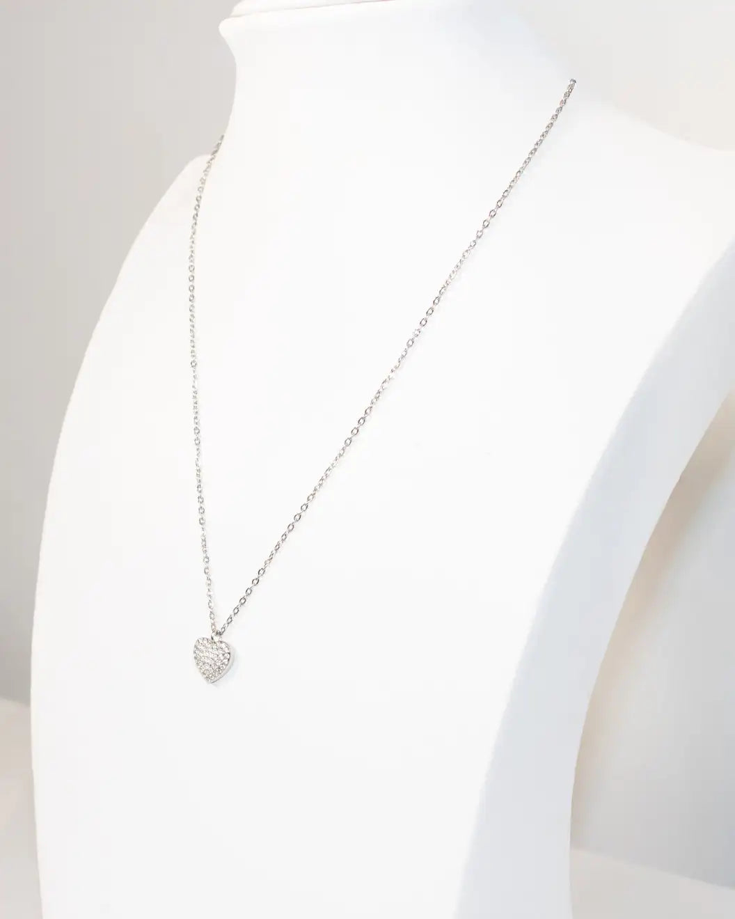 Collana cuore brillantini