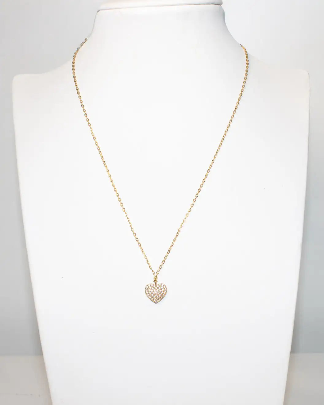 Collana cuore brillantini