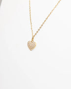 Collana cuore brillantini