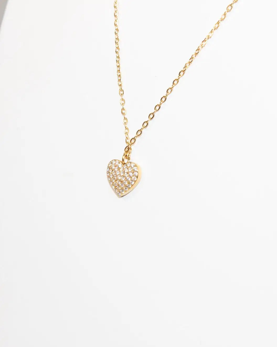 Collana cuore brillantini