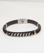 Bracciale in Cuoio e Acciaio