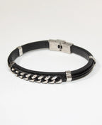 Bracciale in Cuoio e Acciaio