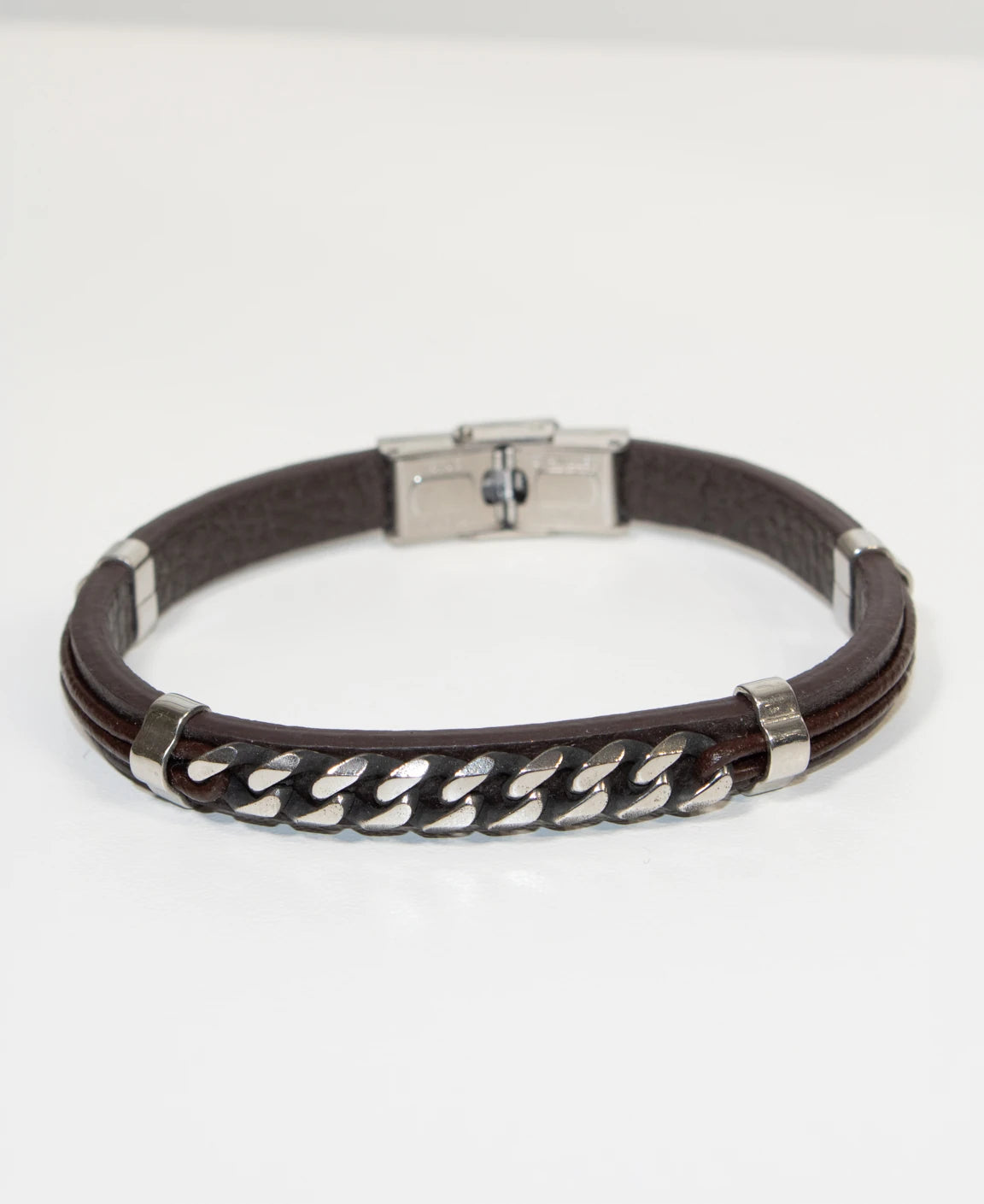 Bracciale in Cuoio e Acciaio