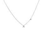 Collane letterine cuore argento