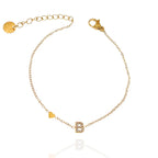 Bracciali letterine cuore oro