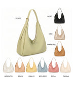 Borsa Mezzaluna con Zip