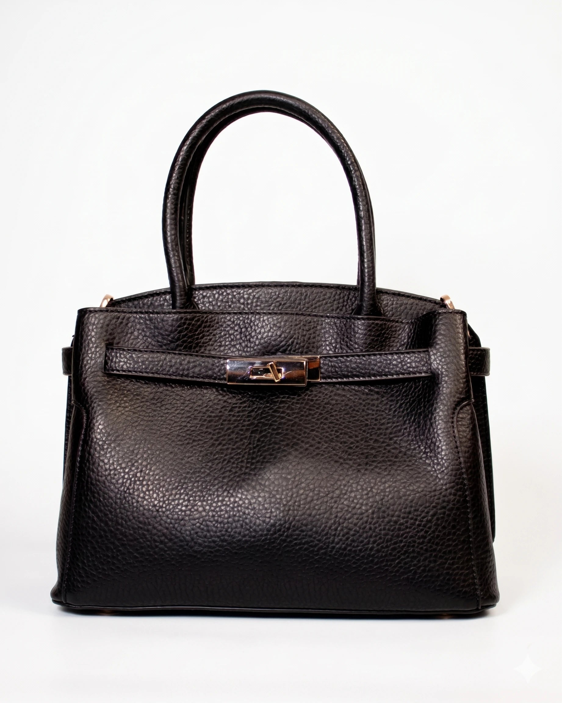 Borsa a mano elegante con dettaglio dorato