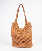 Borsa uncinetto manico similpelle