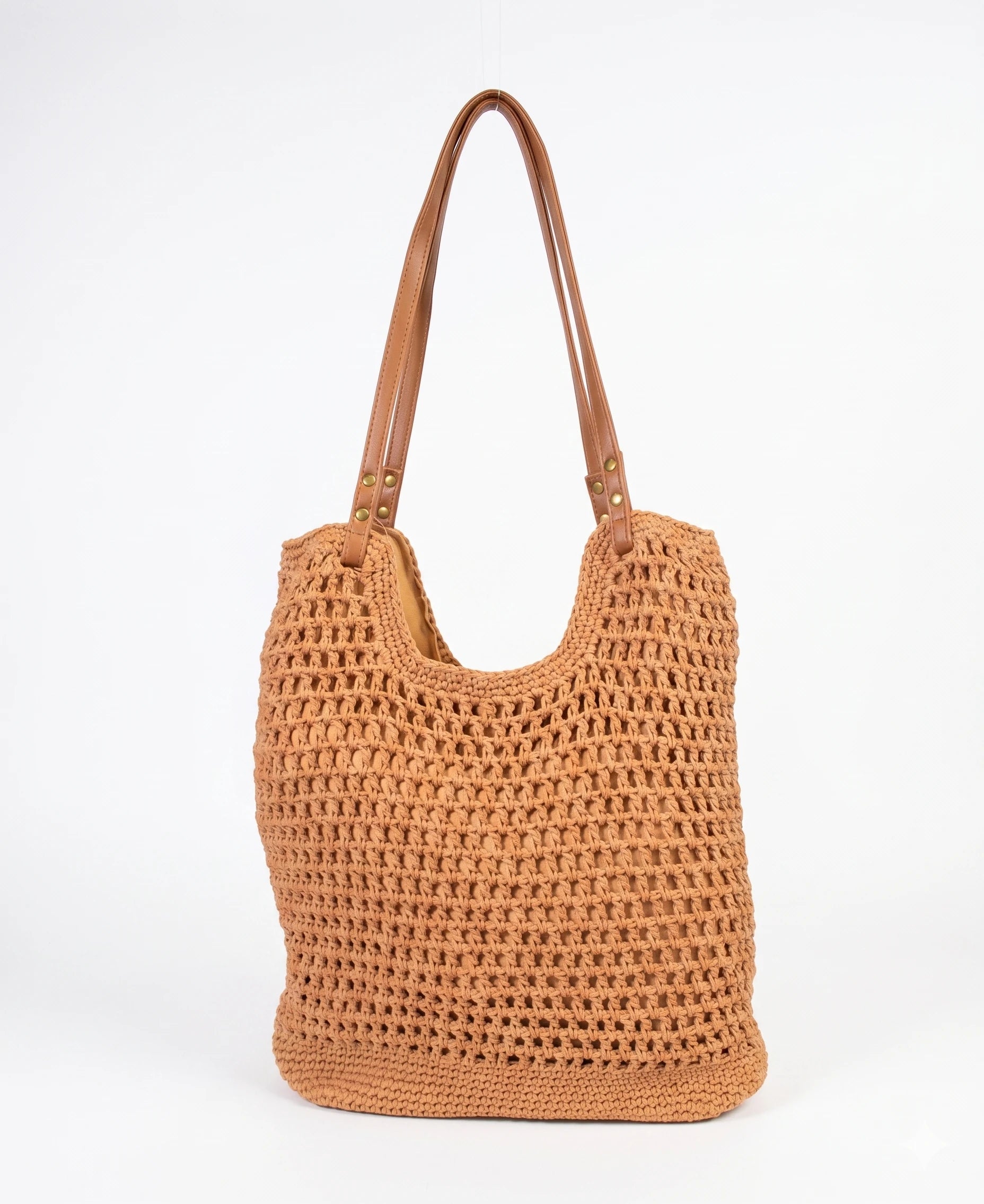 Borsa uncinetto manico similpelle