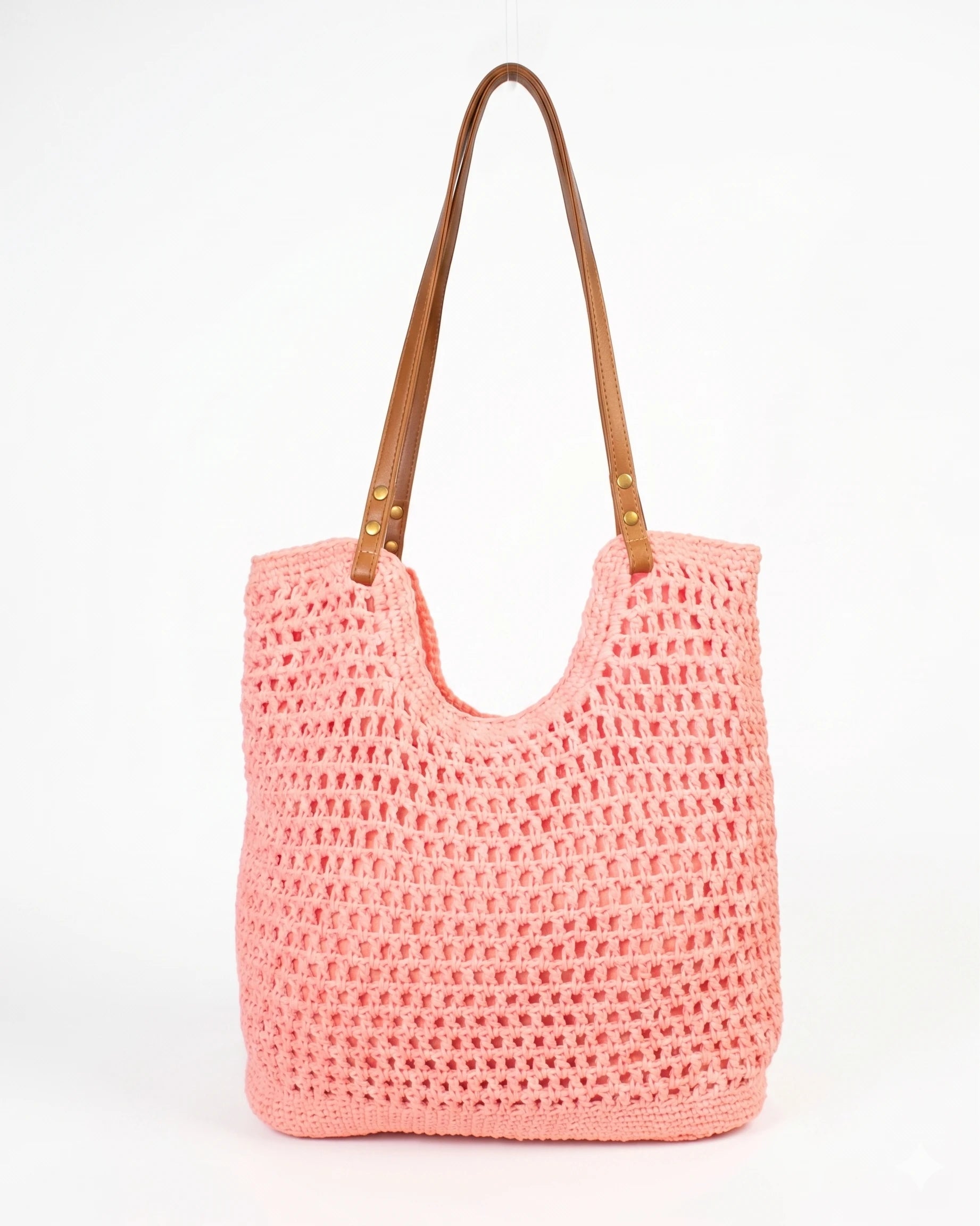 Borsa uncinetto manico similpelle