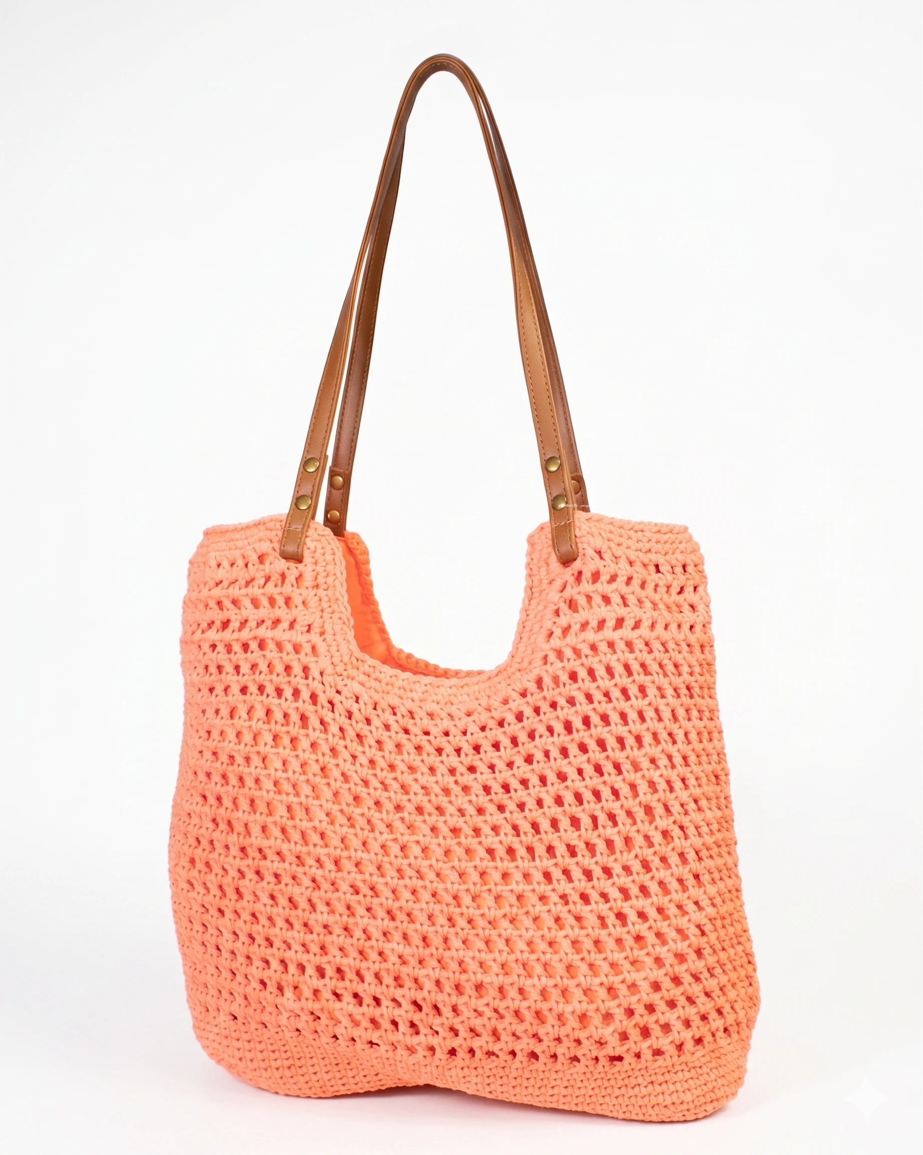 Borsa uncinetto manico similpelle