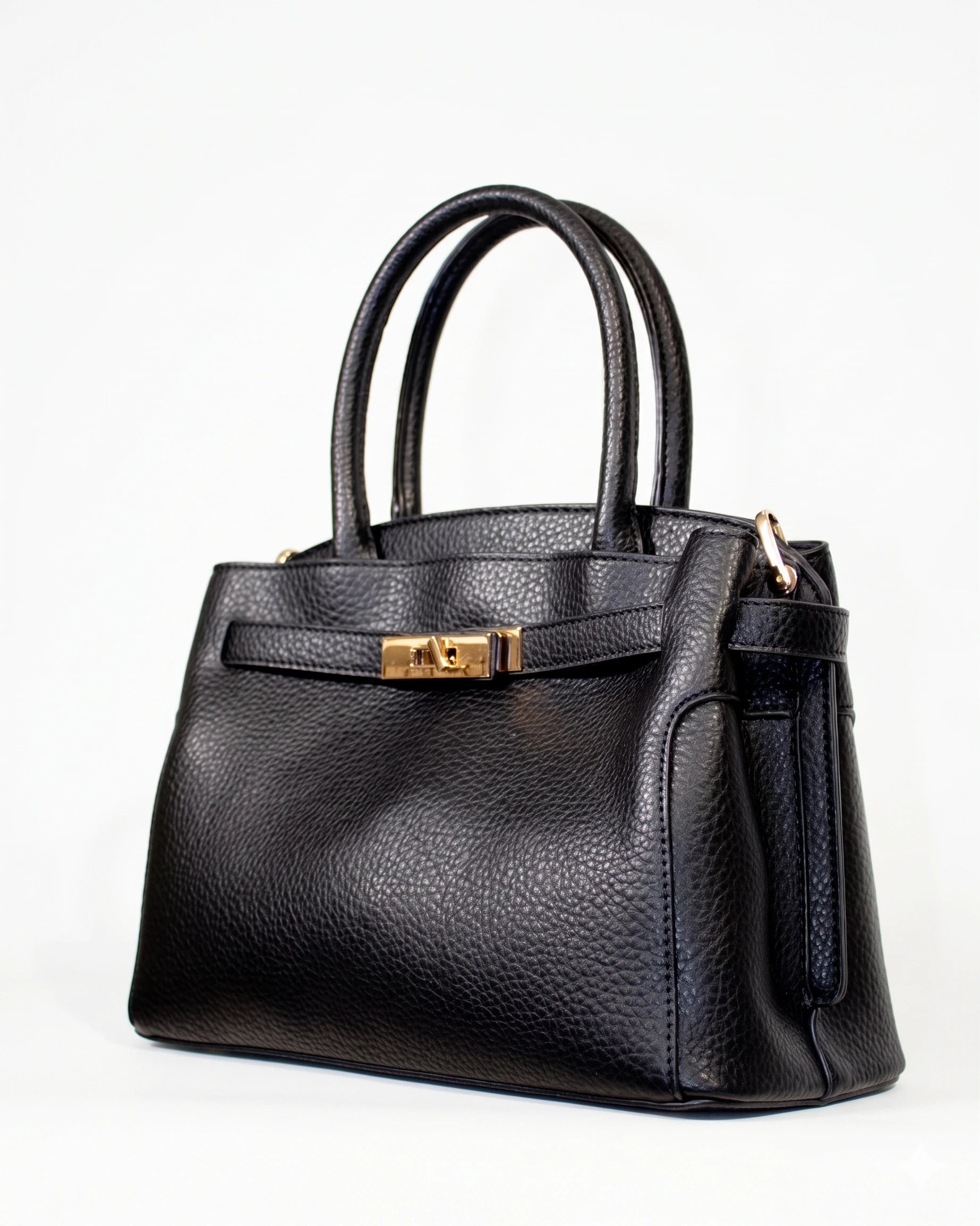 Borsa a mano elegante con dettaglio dorato
