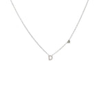 Collane letterine cuore argento