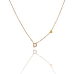 Collane letterine cuore oro