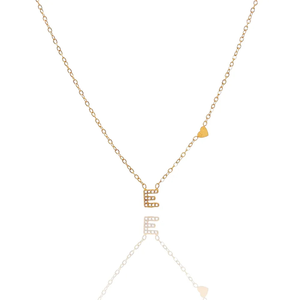Collane letterine cuore oro