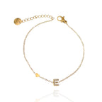 Bracciali letterine cuore oro