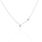 Collane letterine cuore argento