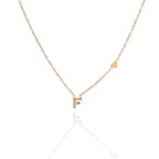 Collane letterine cuore oro