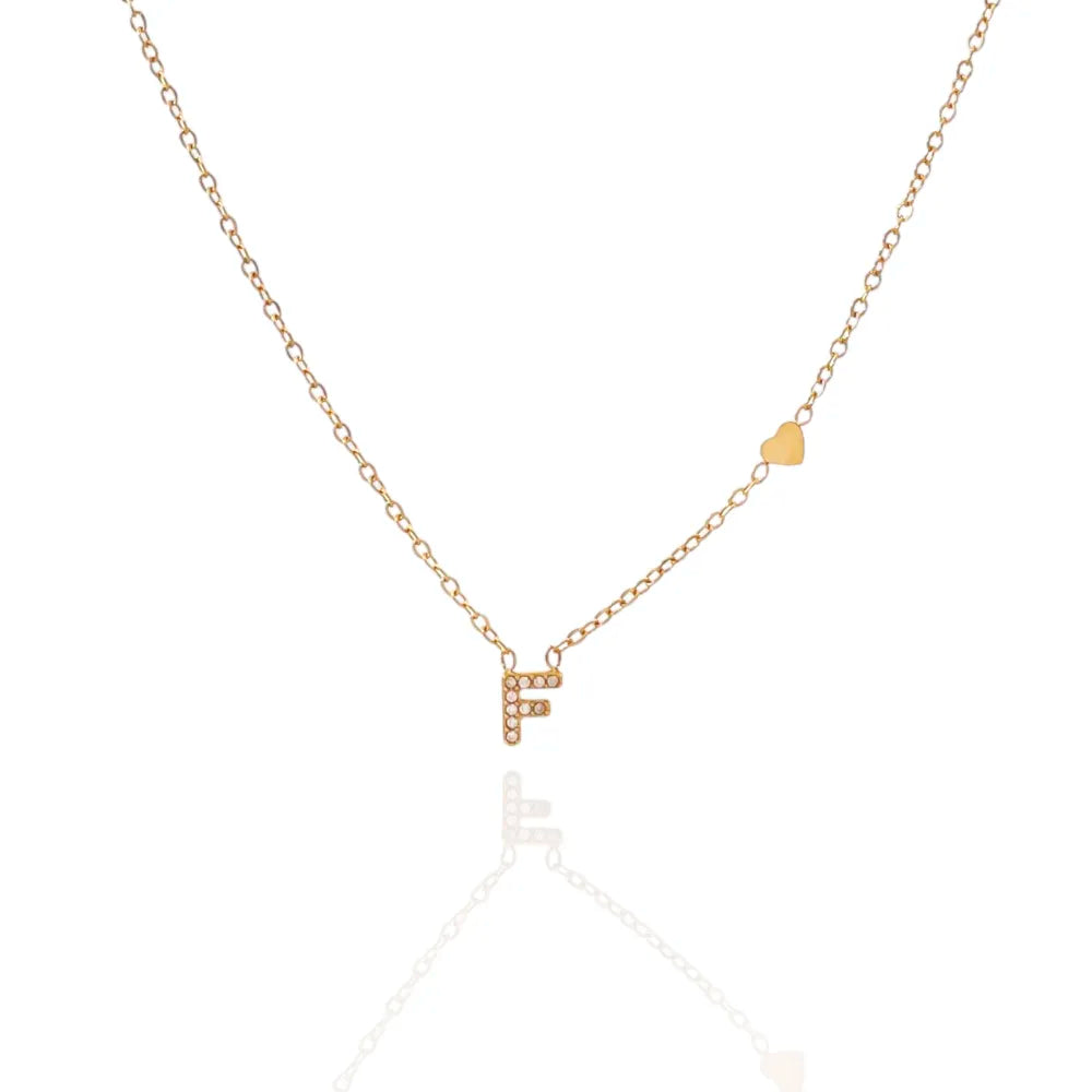 Collane letterine cuore oro