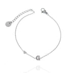Bracciali letterine cuore argento