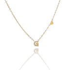 Collane letterine cuore oro