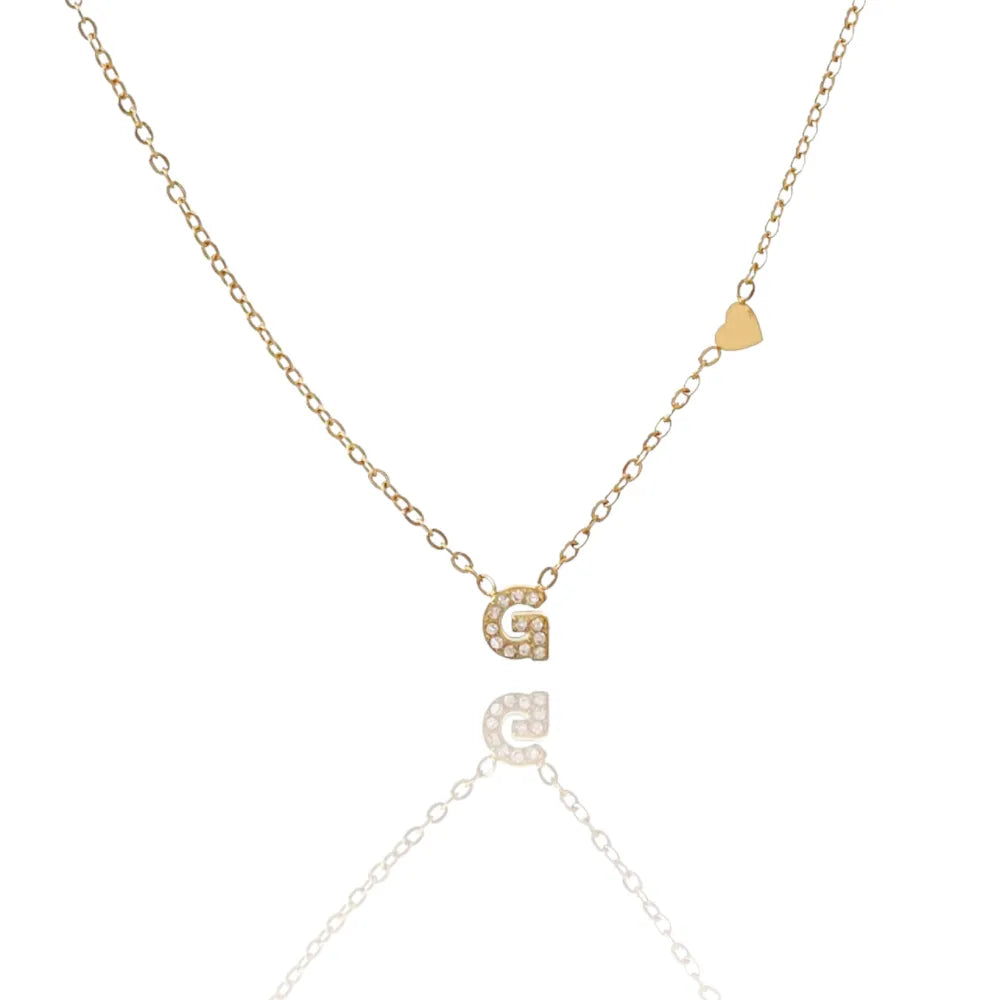 Collane letterine cuore oro