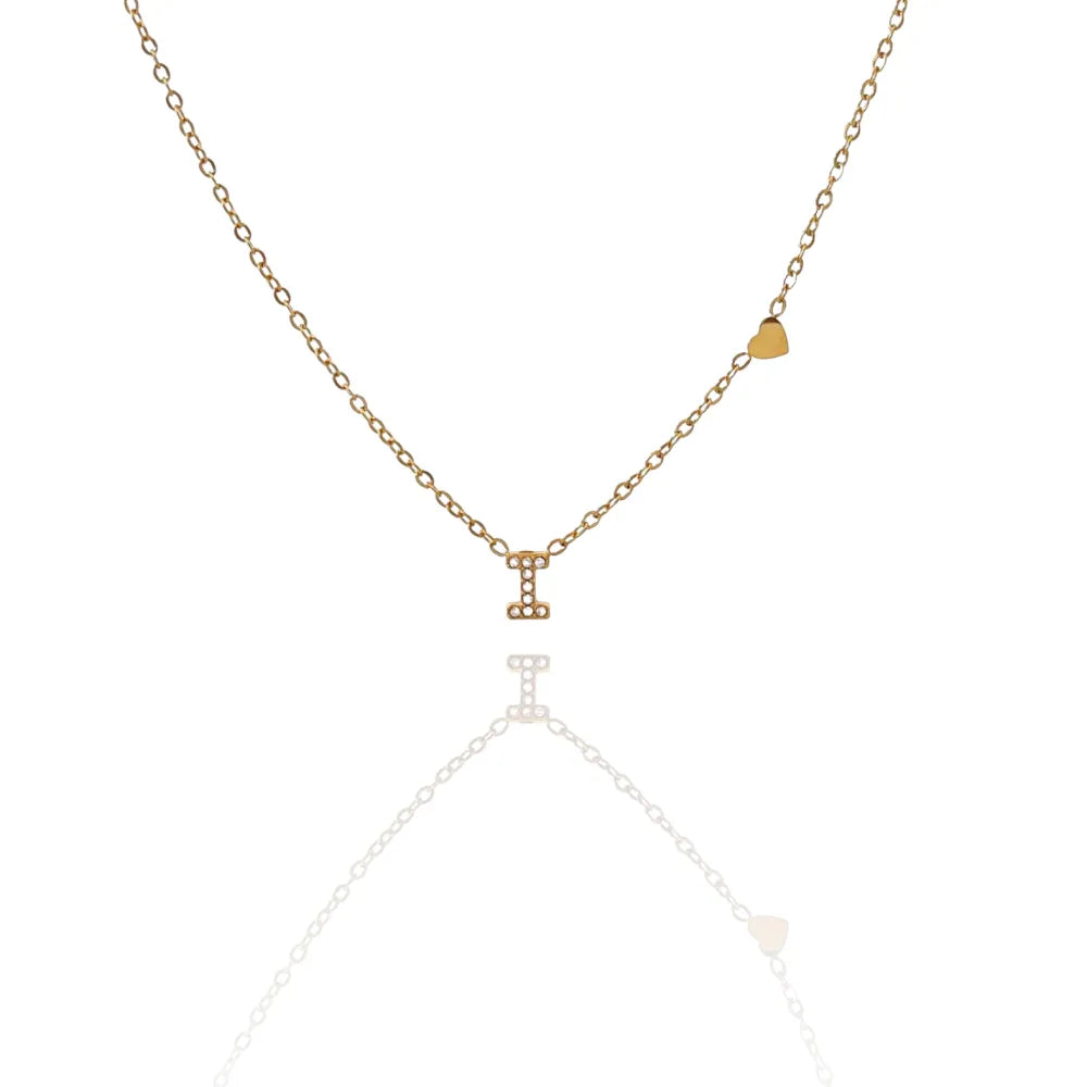 Collane letterine cuore oro