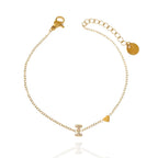 Bracciali letterine cuore oro