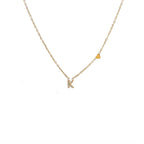 Collane letterine cuore oro