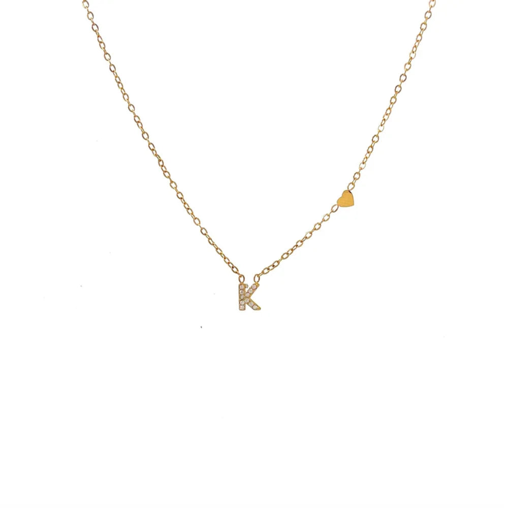 Collane letterine cuore oro