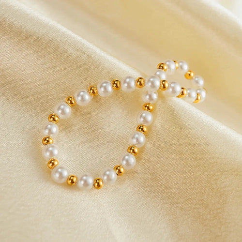 Bracciale Perle e Pallini Grande Elastico
