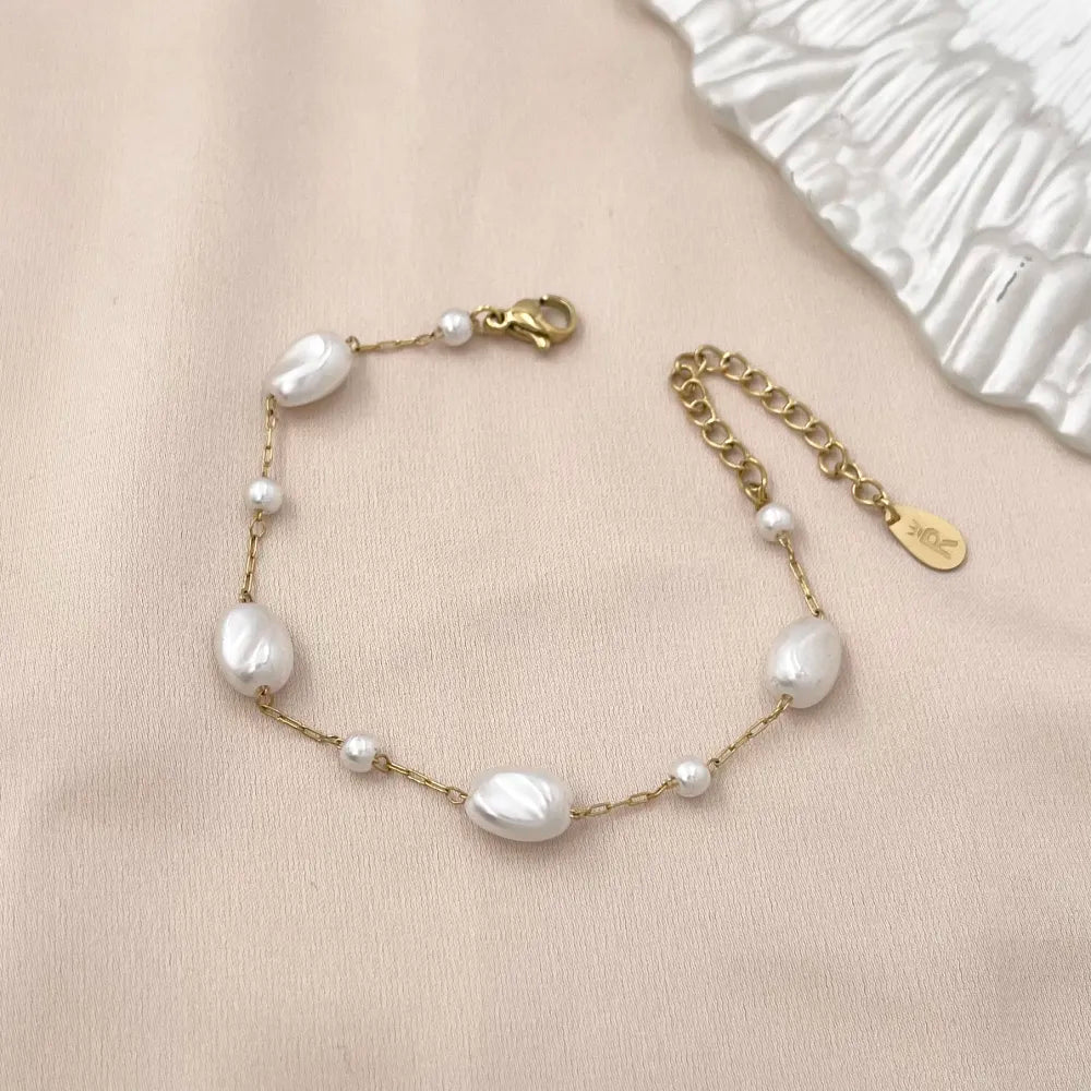 Bracciale Perle Lunghe e Pallini