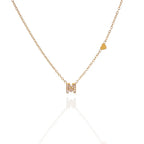 Collane letterine cuore oro
