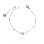 Bracciali letterine cuore argento
