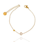 Bracciali letterine cuore oro