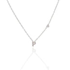 Collane letterine cuore argento