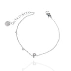 Bracciali letterine cuore argento