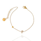 Bracciali letterine cuore oro