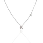 Collane letterine cuore argento