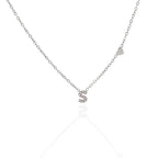 Collane letterine cuore argento