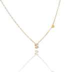 Collane letterine cuore oro