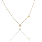 Collane letterine cuore oro