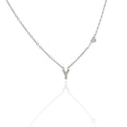 Collane letterine cuore argento