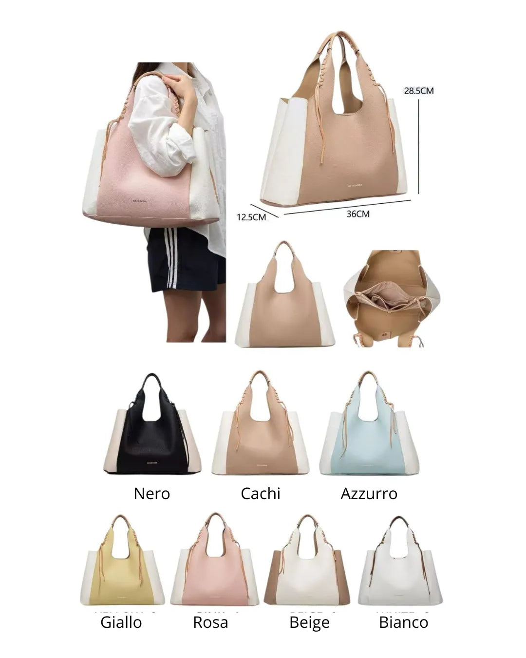Borsa Shopper Bicolore